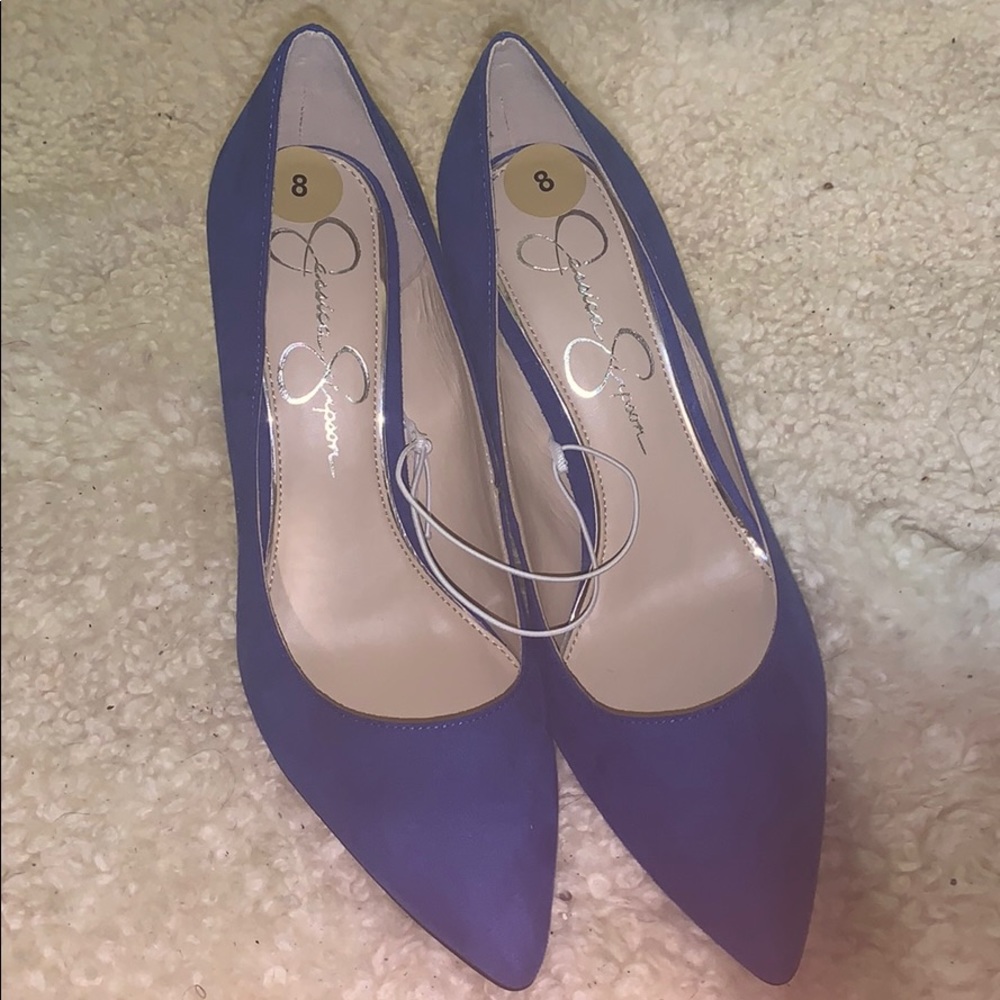 Blue suede pumps By Jessica Simpson
